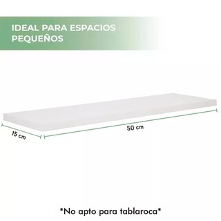 Foto 2 | Kit 3 Repisas Flotantes Minimalistas 50 x 15 cm Eo Safe Imports Blanco