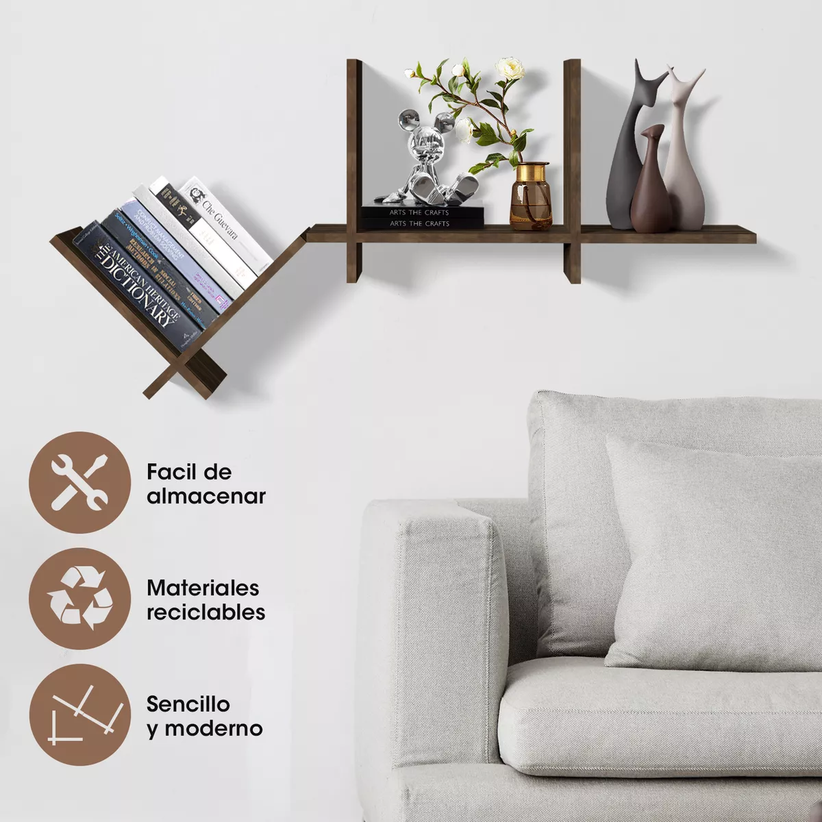 Foto 6 | Repisas Eo Safe Imports Esi-18505 Marron 3 Piezas