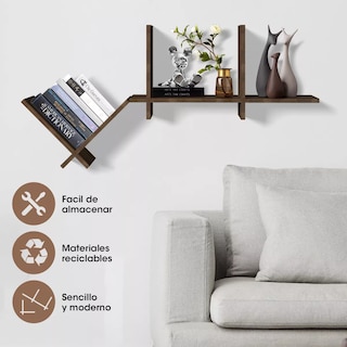 Foto 6 | Repisas Eo Safe Imports Esi-18505 Marron 3 Piezas
