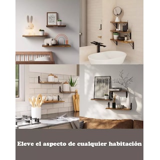 Foto 3 | Repisas Minimalistas Eo Safe Imports Esi-18499 Beige 3 Piezas