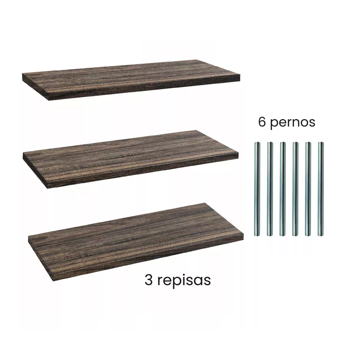 Foto 3 pulgar | Repisas Minimalistas Eo Safe Imports Esi-18498 Marron 3 Piezas