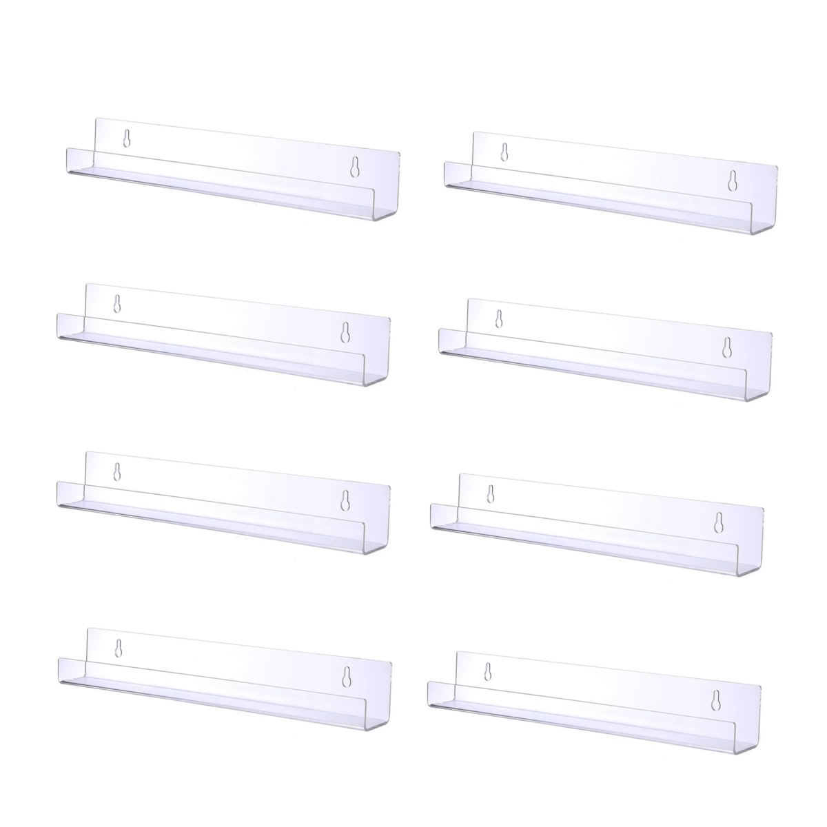 Estantes Flotantes De Acrílico Para Esmaltes De Uñas 8pcs Eo Safe Imports Esi-18504 Transparente