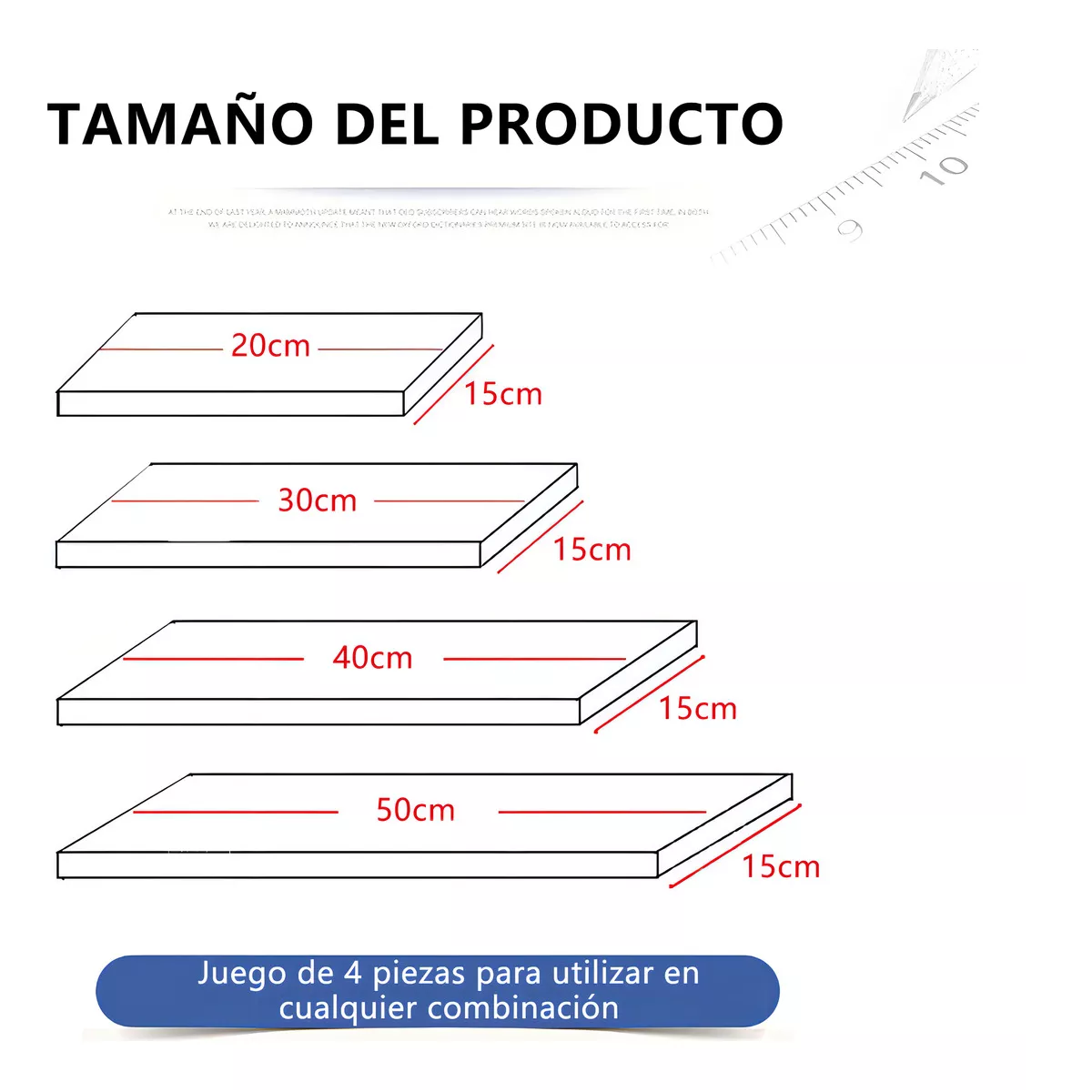 Foto 6 pulgar | Set 4 Repisas Flotantes Eo Safe Imports Esi-18501 Blanco