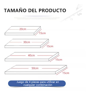 Foto 5 | Set 4 Repisas Flotantes Eo Safe Imports Esi-18501 Blanco