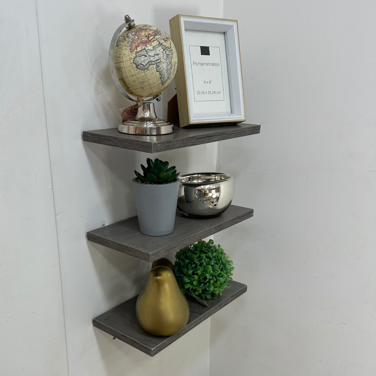 Foto 3 | Juego de 3 Repisas Flotantes de Madera 30x15 cm Soportan 10 kg Fácil Instalación