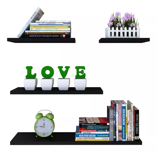 Set 4 Repisas Flotante Minimalistas Vintage