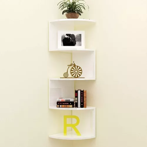 Foto 4 | 5 Repisas Modernas Flotantes Esquineras Blancas Minimalistas