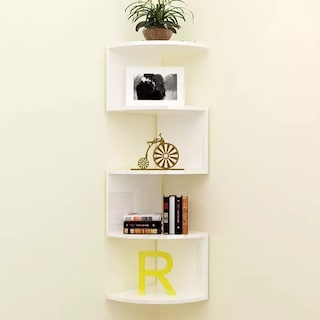 Foto 4 | 5 Repisas Modernas Flotantes Esquineras Blancas Minimalistas