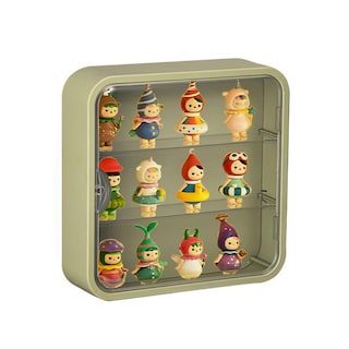 Foto 1 | Vitrina Wmm Transparente Para Figuras Montada En La Pared Con Puerta Verde - Venta Internacional.