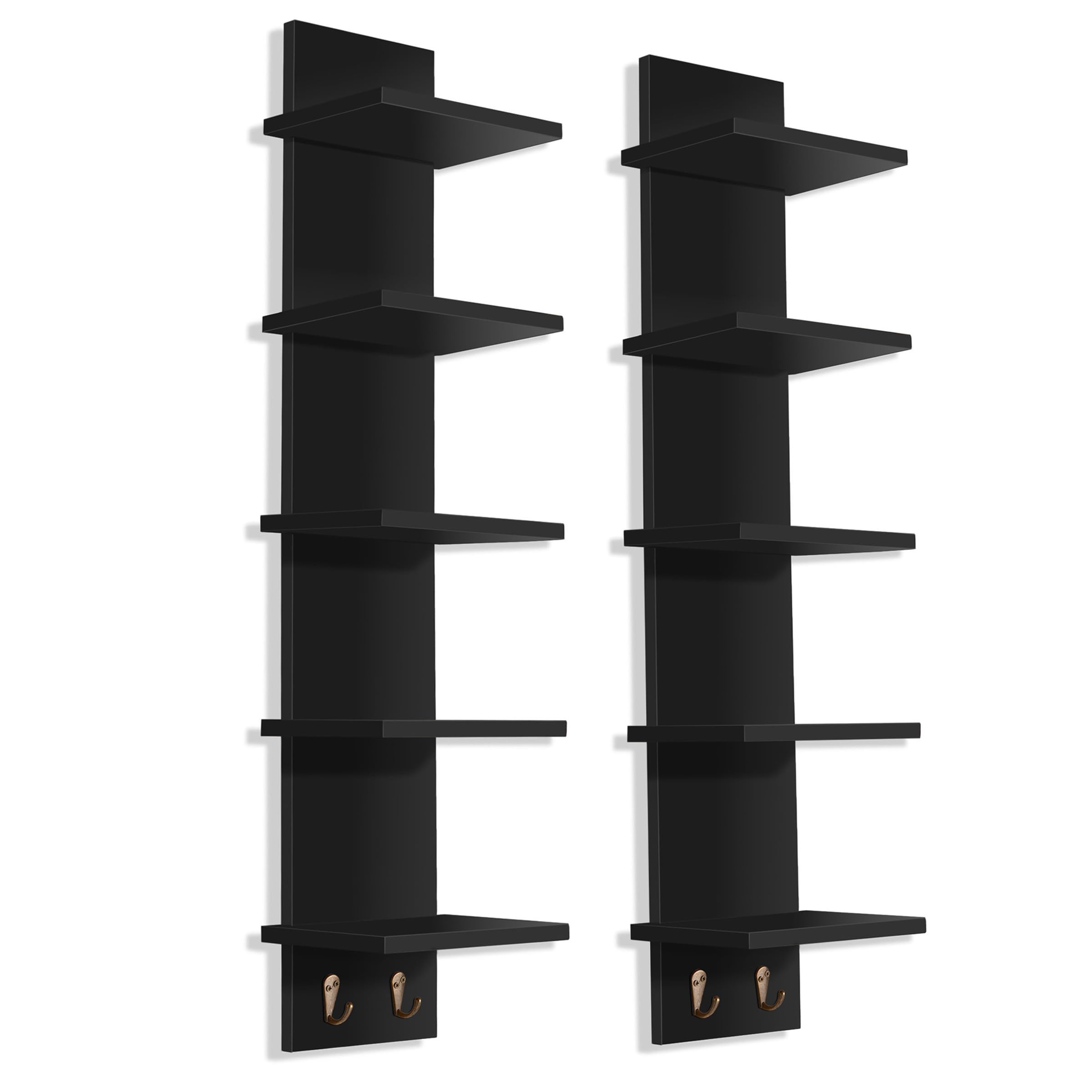 Estantería De Pared Sorbus De 5 Niveles Con Ganchos De 30 X 15 X 13 Cm (paquete De 2) - Venta Internacional.