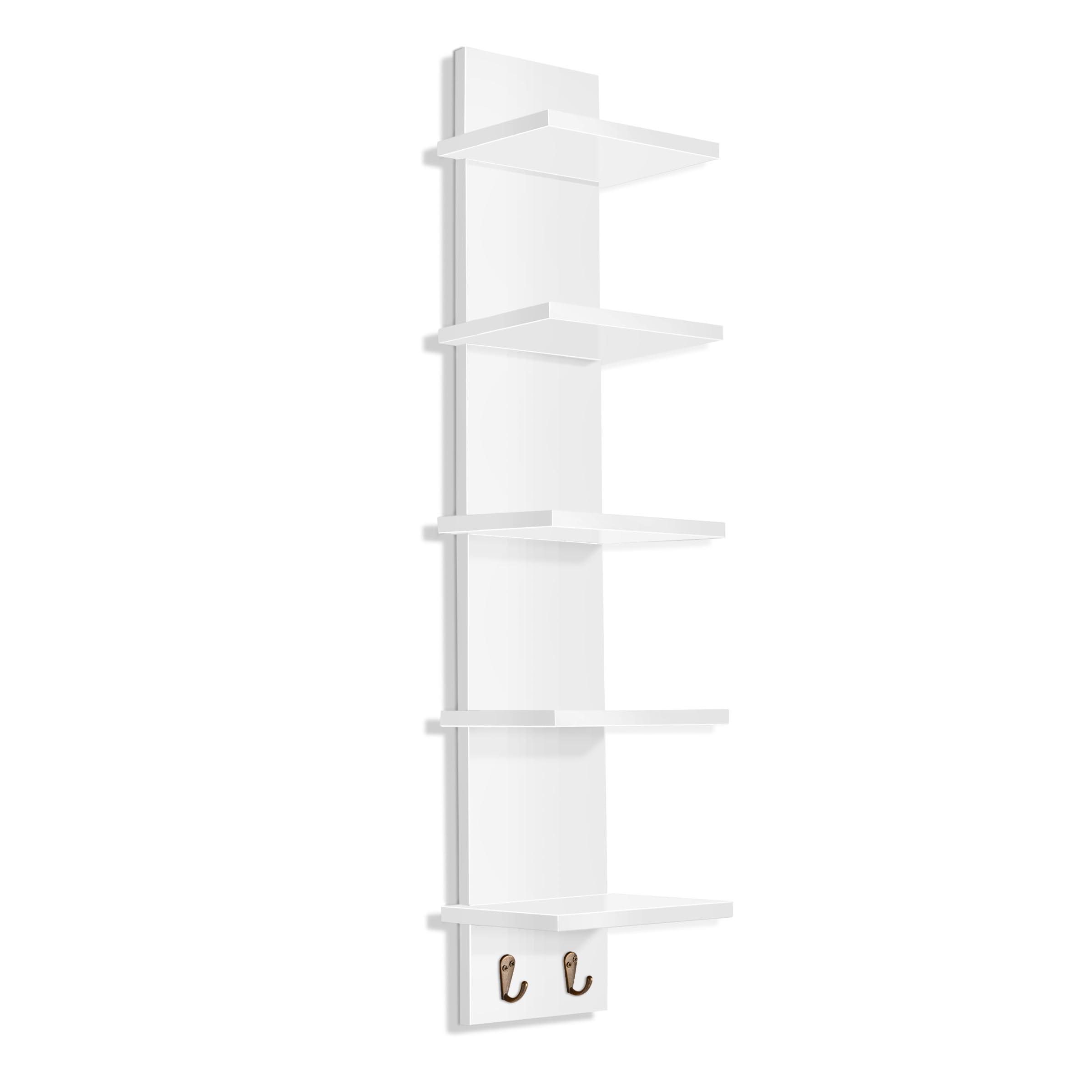 Foto 2 pulgar | Estantería De Pared Sorbus De 5 Niveles Con Ganchos, 30 X 15 X 13 Cm, Color Blanco - Venta Internacional.