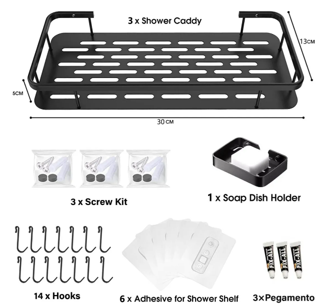 Foto 4 pulgar | Estante Xtellar Organizador Para Baño Acero Inoxidable Regadera Jabonera Repisa Multiusos