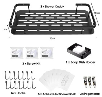 Foto 3 | Estante Xtellar Organizador Para Baño Acero Inoxidable Regadera Jabonera Repisa Multiusos