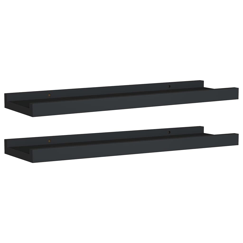 Foto 4 pulgar | Juego De 2 Estantes Vidaxl Con Forma De Repisa, Color Negro, Para Montar En La Pared - Venta Internacional.