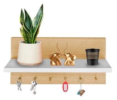 Foto 1 | Repisa Xtellar De Pared Perchero Organizador Moderno Decoración Color Roble Merida