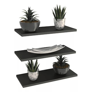 Foto 1 | 3 Repisas Flotantes 30x15cm Color Gris Lava