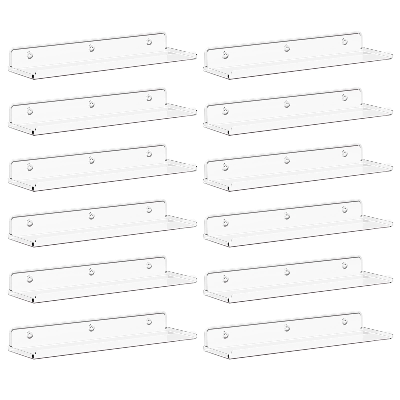 Foto 1 | Bloques Flotantes Lifewit De Acrílico Transparente Para Pared, 15 Cm, Paquete De 12 Unidades - Venta Internacional.