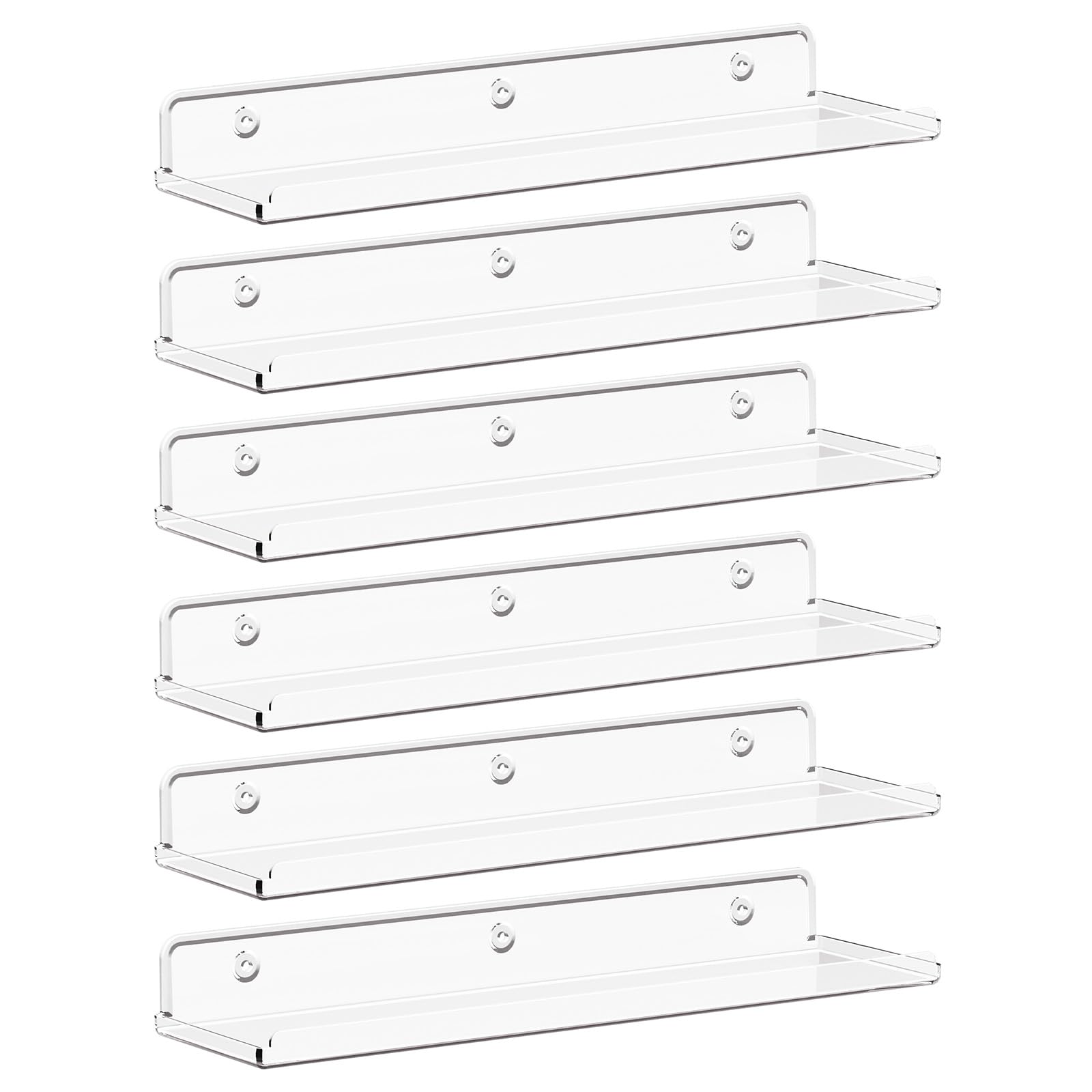 Foto 2 pulgar | Floating Shelves Lifewit - Soporte De Pared (acrílico Transparente, 15 Cm, 6 Unidades) - Venta Internacional.