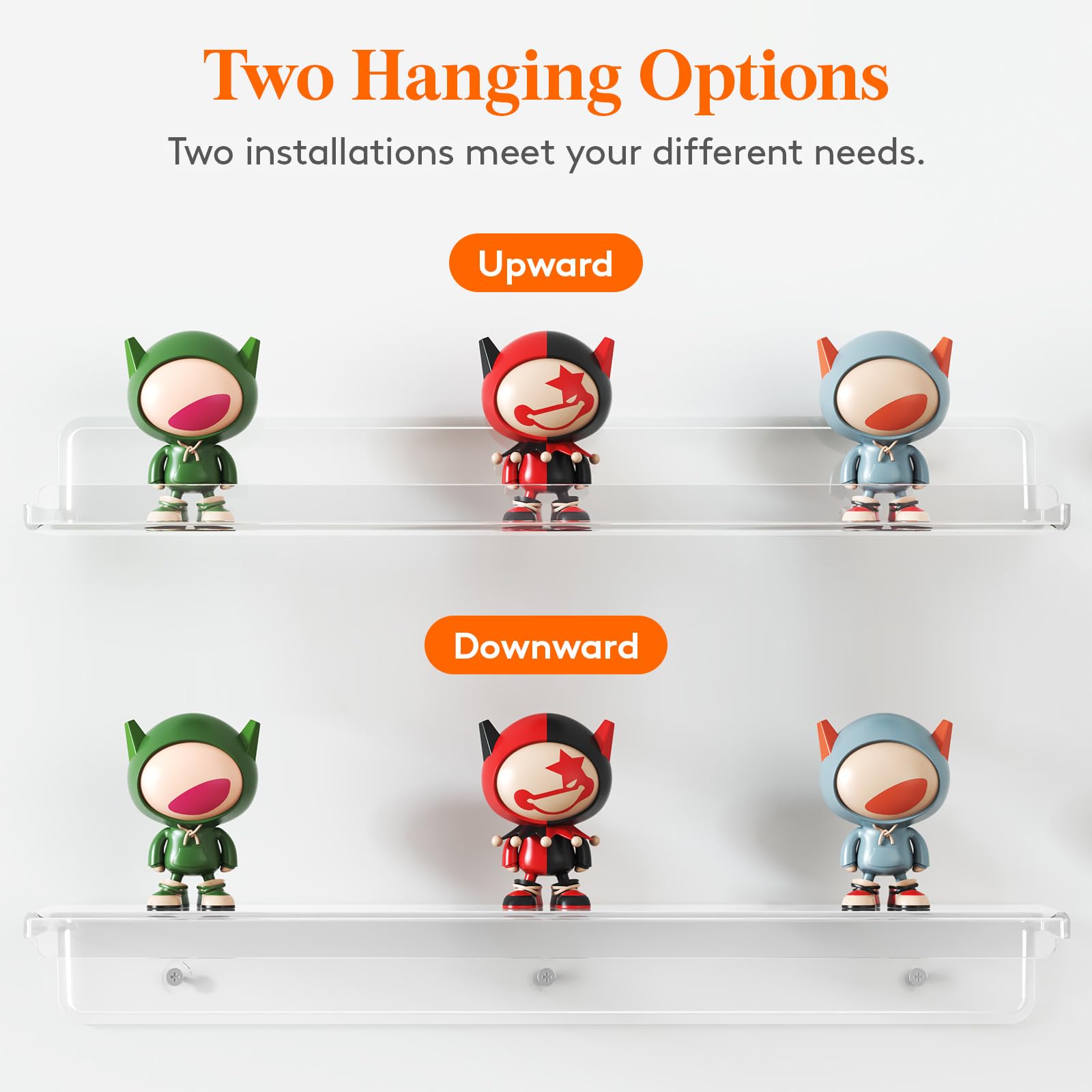 Foto 5 | Floating Shelves Lifewit - Soporte De Pared (acrílico Transparente, 15 Cm, 6 Unidades) - Venta Internacional.