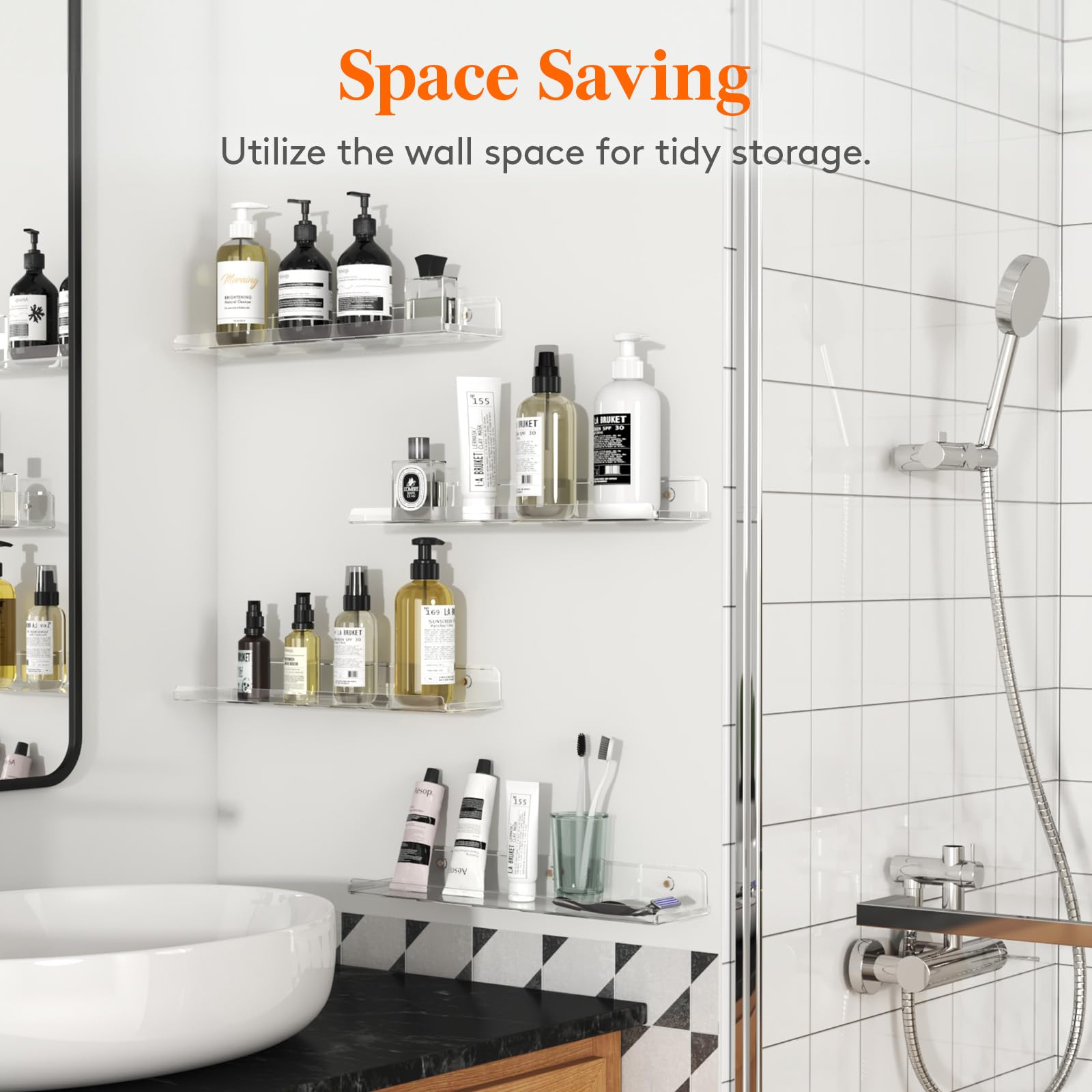 Foto 7 pulgar | Floating Shelves Lifewit - Soporte De Pared (acrílico Transparente, 15 Cm, 6 Unidades) - Venta Internacional.