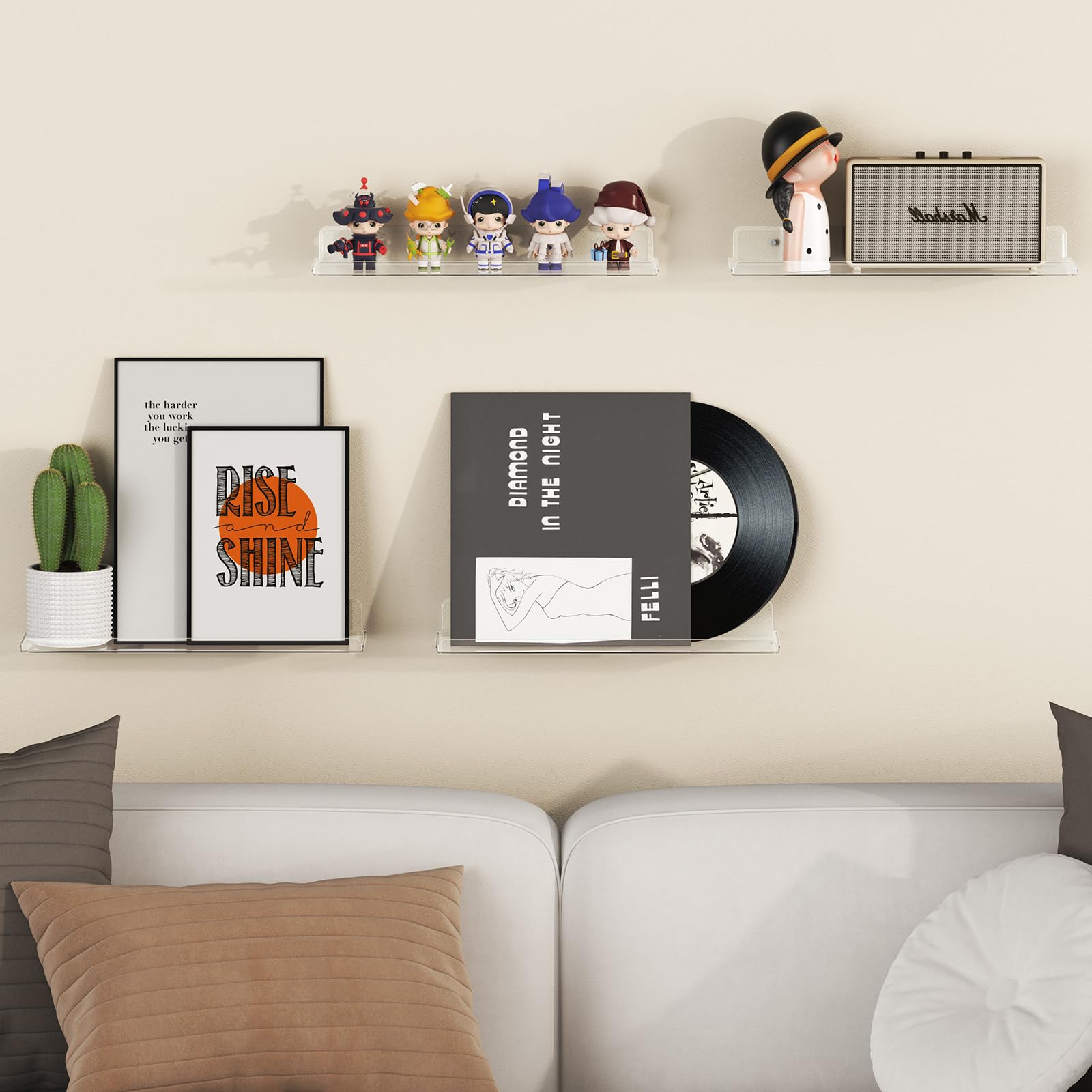 Foto 8 pulgar | Floating Shelves Lifewit - Soporte De Pared (acrílico Transparente, 15 Cm, 6 Unidades) - Venta Internacional.