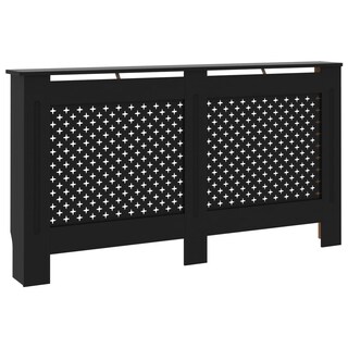 Foto 1 | Cubierta De Radiador Vidaxl Negra Con Moderno Diseño De Listones (mdf) - Venta Internacional.
