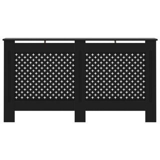 Foto 4 | Cubierta De Radiador Vidaxl Negra Con Moderno Diseño De Listones (mdf) - Venta Internacional.