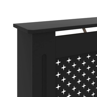 Foto 7 | Cubierta De Radiador Vidaxl Negra Con Moderno Diseño De Listones (mdf) - Venta Internacional.