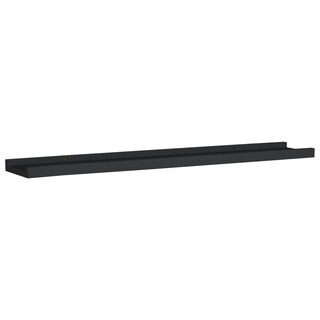 Foto 3 | Estantería De Pared Vidaxl, Mdf Lacada En Negro, 80 Cm - Venta Internacional.