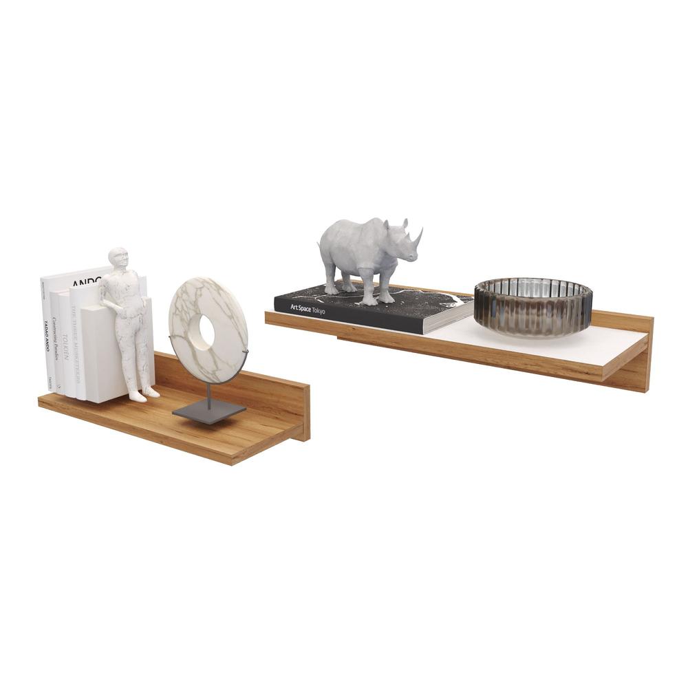 Foto 4 | Set X 2 Repisas Flotantes Amalia Duna Blanco