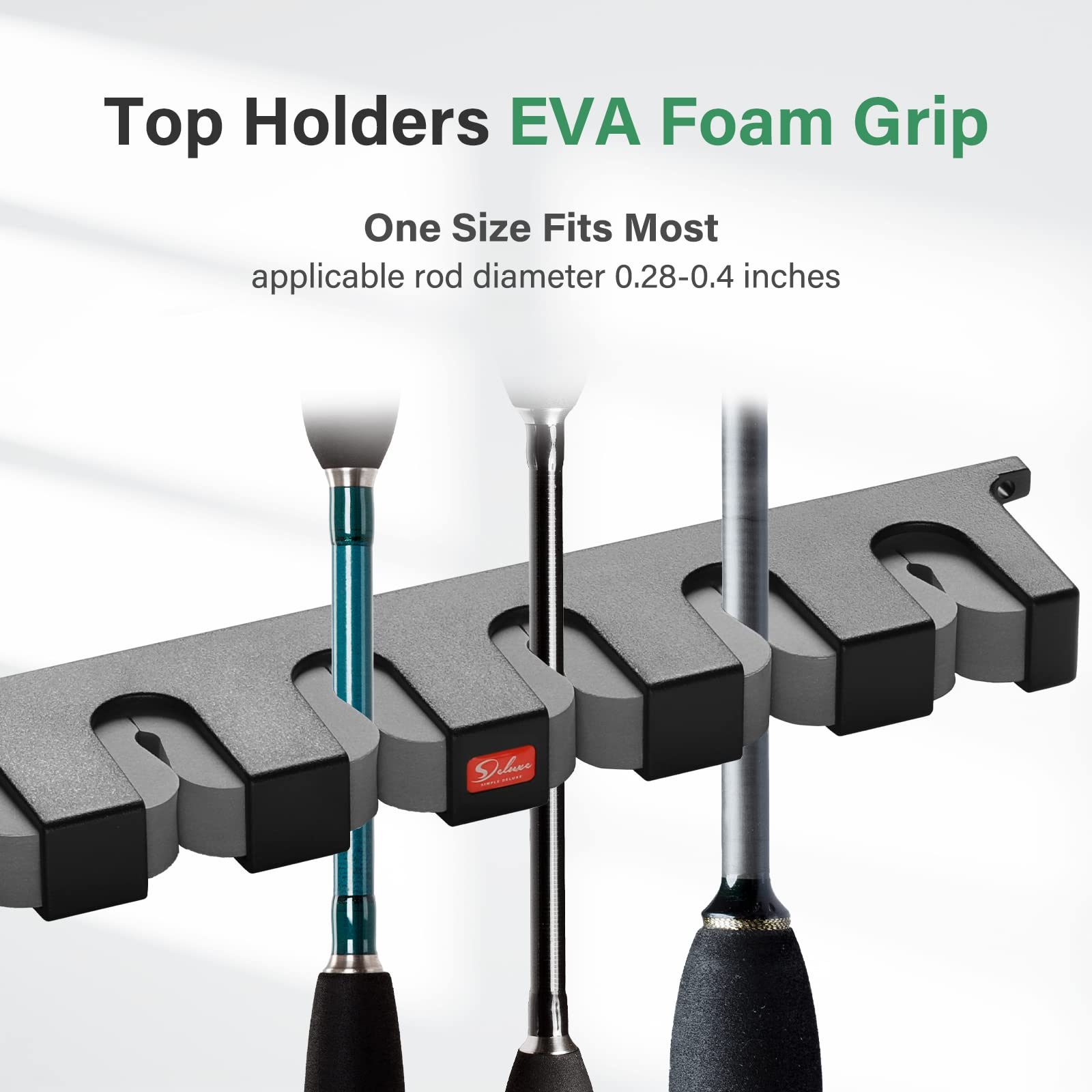 Foto 5 pulgar | Soportes Simples De Lujo Para Cañas De Pescar, Montados En La Pared, Para Almacenar 12 Cañas - Venta Internacional.