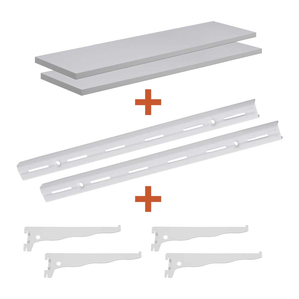 Foto 3 pulgar | Repisas Con Kit Multiusos Prak-t 90x20cm Blanco