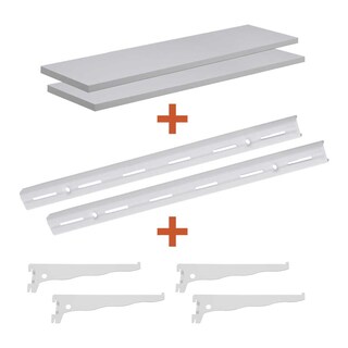 Foto 2 | Repisas Con Kit Multiusos Prak-t 90x20cm Blanco