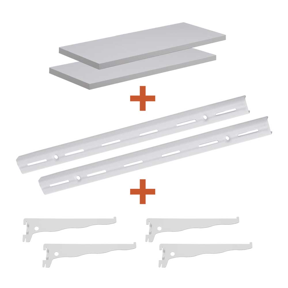 Foto 3 pulgar | Repisas Con Kit Multiusos Prak-t 90x20cm Blanco