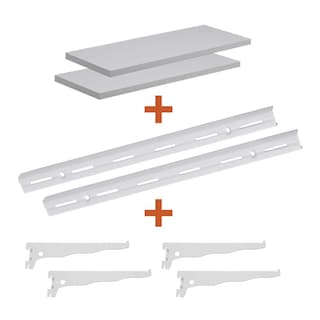 Foto 2 | Repisas Con Kit Multiusos Prak-t 90x20cm Blanco