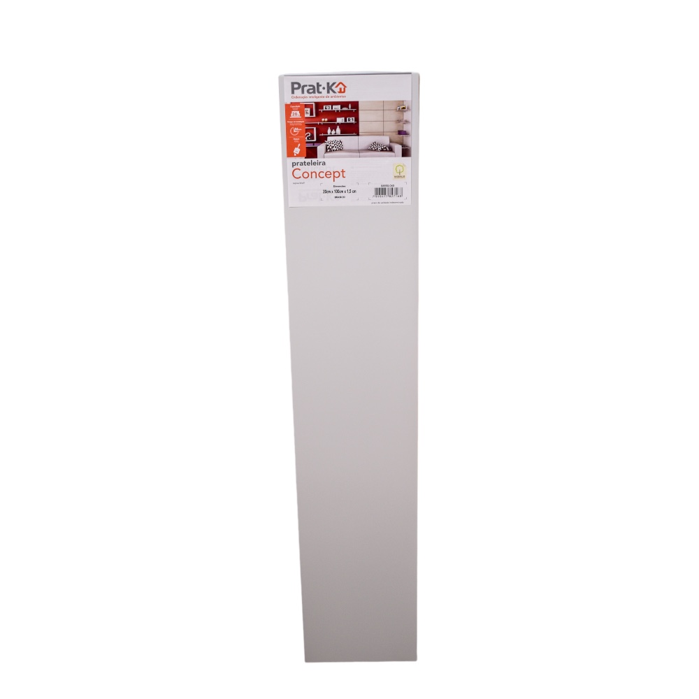 Foto 5 | Repisa Recta Prak-t 1.5x20x100cm Color Blanco