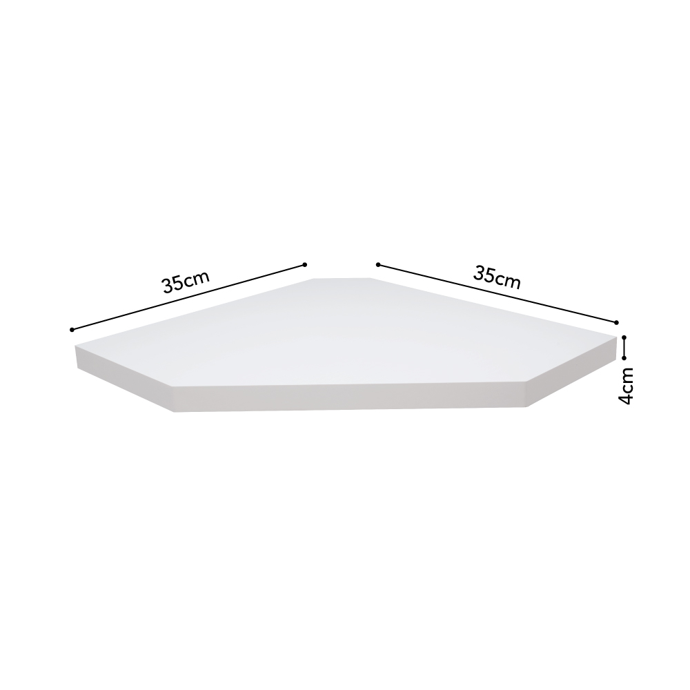 Repisa Esquinera Tendenza Prat-k 04x35x35 Color Blanco