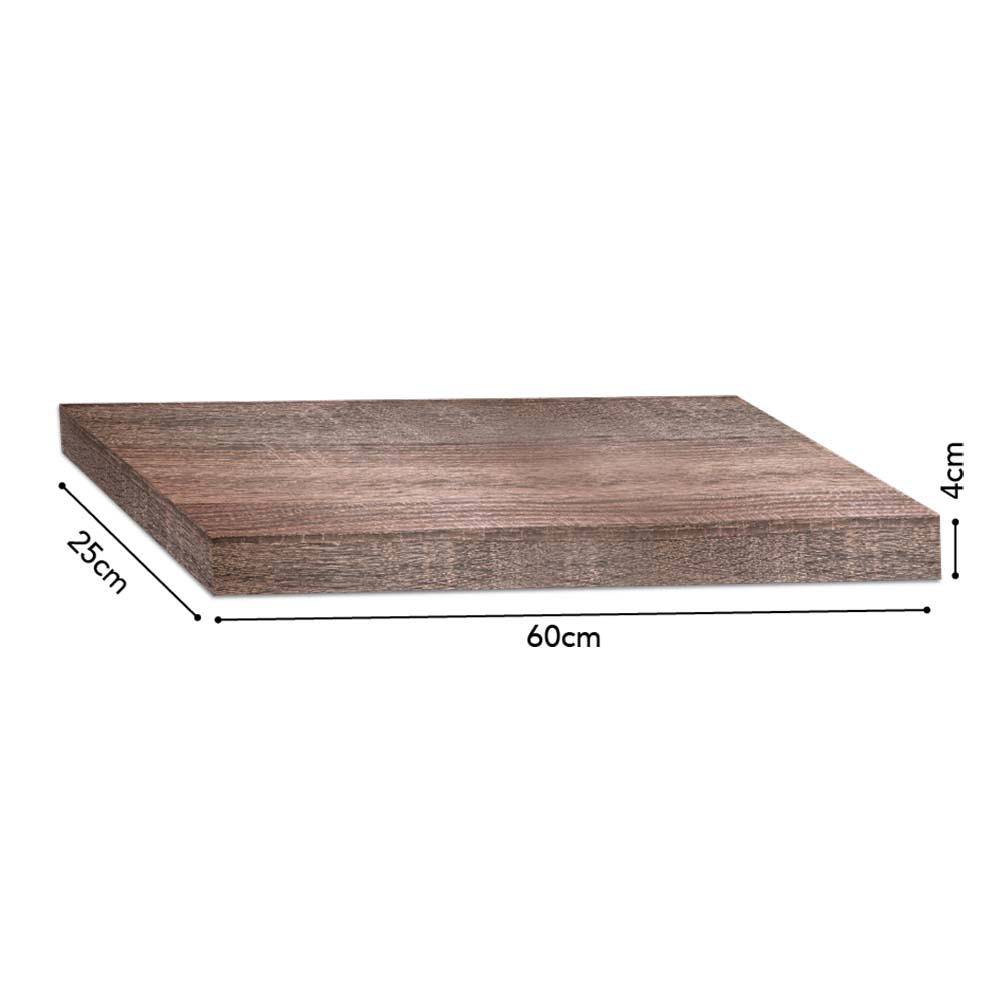 Repisa Recta Tendenza Collection Malbec Prak-t 04x25x60cm Color Café