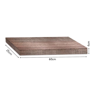 Foto 1 | Repisa Recta Tendenza Collection Malbec Prak-t 04x25x60cm Color Café