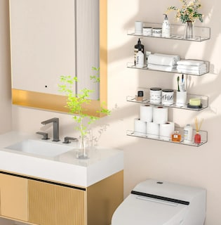 Foto 2 | Xtellar Estantes Flotantes De Acrílico Premium - Decoración Moderna Y Organización Eficaz En Un Solo Pack De 4