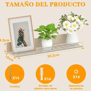 Foto 3 | Xtellar Estantes Flotantes De Acrílico Premium - Decoración Moderna Y Organización Eficaz En Un Solo Pack De 4
