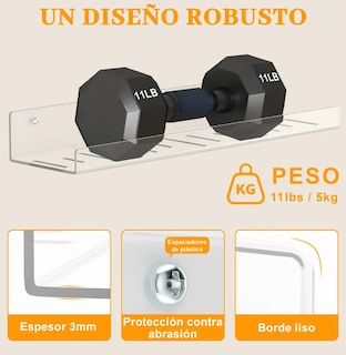 Foto 4 | Xtellar Estantes Flotantes De Acrílico Premium - Decoración Moderna Y Organización Eficaz En Un Solo Pack De 4
