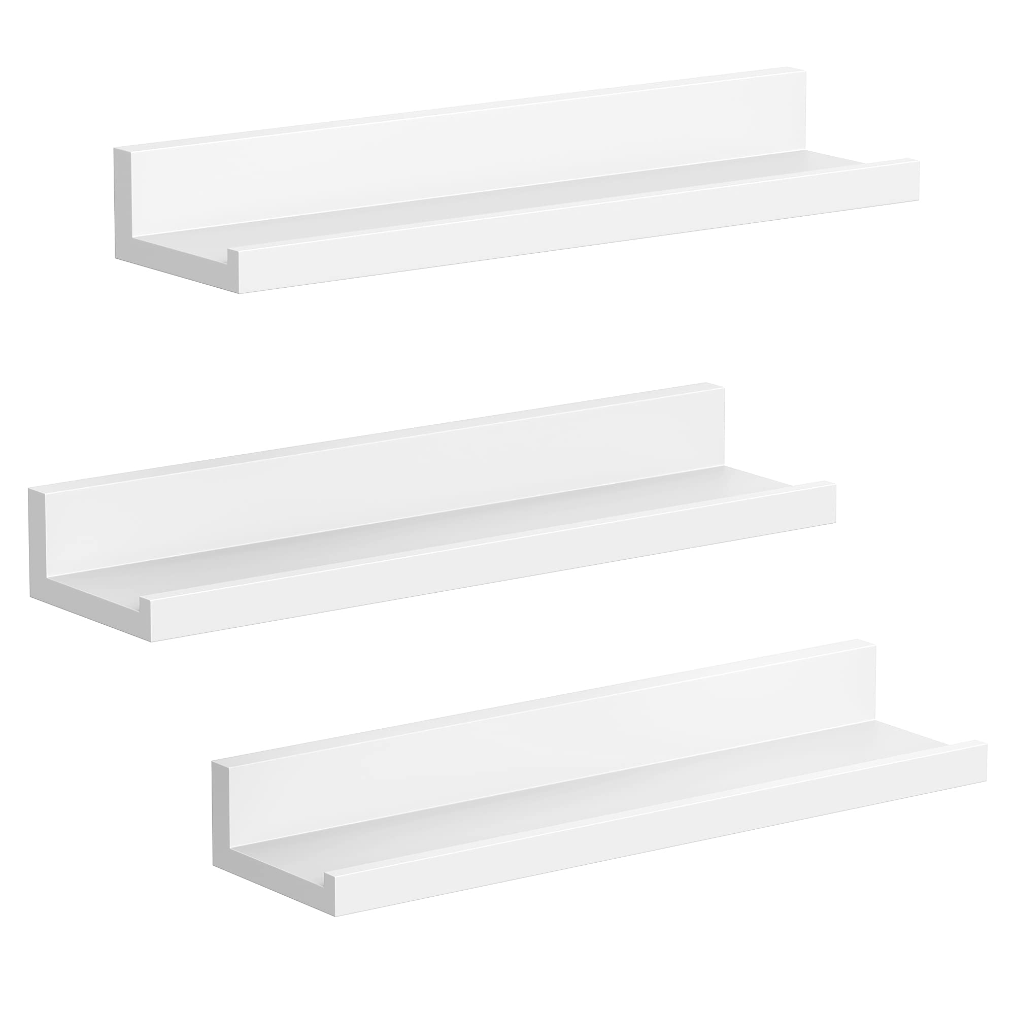 Foto 1 | Juego De 3 Estantes Flotantes Songmics Ulws38wt, 38 Cm De Ancho, Blancos - Venta Internacional.