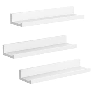 Foto 1 | Juego De 3 Estantes Flotantes Songmics Ulws38wt, 38 Cm De Ancho, Blancos - Venta Internacional.