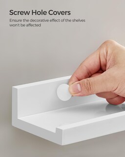 Foto 7 | Juego De 3 Estantes Flotantes Songmics Ulws38wt, 38 Cm De Ancho, Blancos - Venta Internacional.