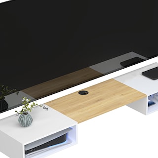 Foto 3 | Repisa Flotante Para Tv Belto Moru color Blanco