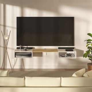 Foto 4 | Repisa Flotante Para Tv Belto Moru color Blanco