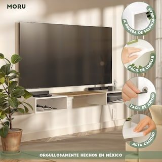 Foto 8 | Repisa Flotante Para Tv Belto Moru color Blanco