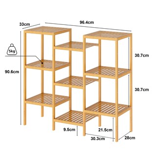 Foto 3 | Estante Multifuncional Mu:4life Ed02-diy-bbn Natural De Bambú Con Repisas Ajustables Para Baño, Cocina Y Sala