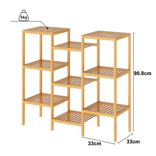 Foto 4 | Estante Multifuncional Mu:4life Ed02-diy-bbn Natural De Bambú Con Repisas Ajustables Para Baño, Cocina Y Sala
